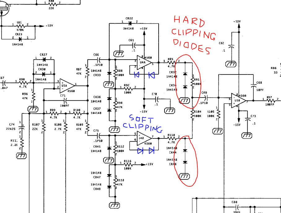 Peavey Bandit TDynamics Diode Clipping